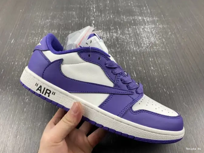 Rep TBK CUSTOM SCOTT X OFF-WHITE 1 AIR JORDAN TRAVIS DM7890-386 X 0406